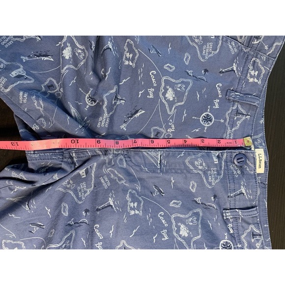 L.L. Bean Favorite Fit Shorts Womens 12 Blue Nautical Maine New England‎ Chino - Picture 11 of 12